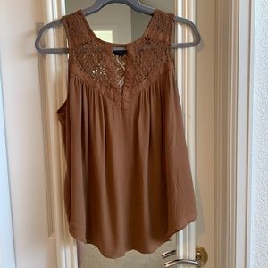 American Eagle Flowy Crochet Tank Top